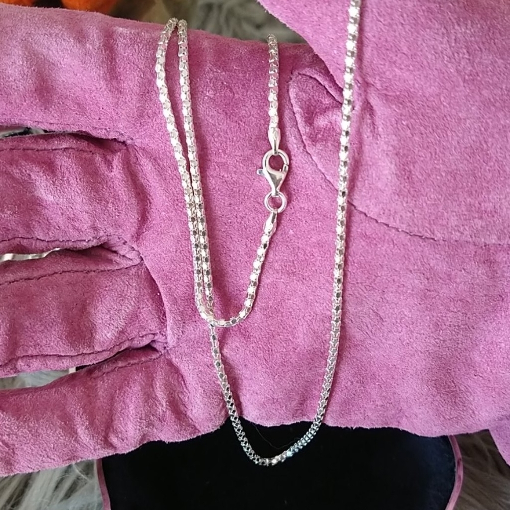 24" 92.5 Silver Necklace Italy